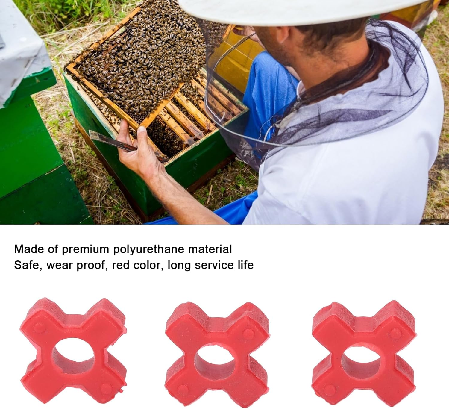 Plastic Bushing Connectors for Electric Honey Extractors, 10PCS Honey Extractor Bushing Connectors, Polyurethane Buffering Pad Connector for Electric Honey Extractor Accessories image number 4