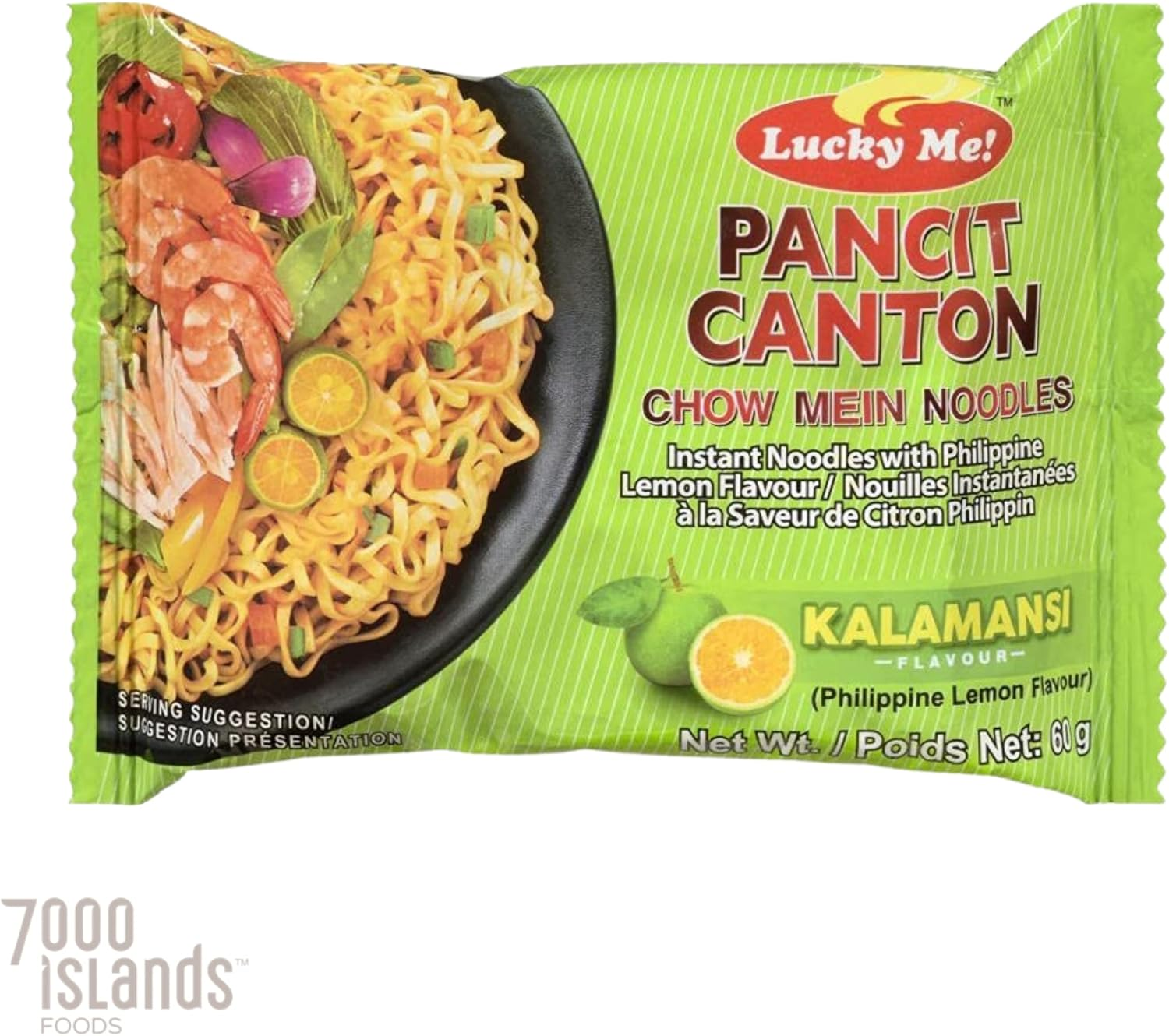 Lucky Me! Pancit Canton Instant Noodles Chow Mein 12X60G (Kalamansi Flavor) image number 6