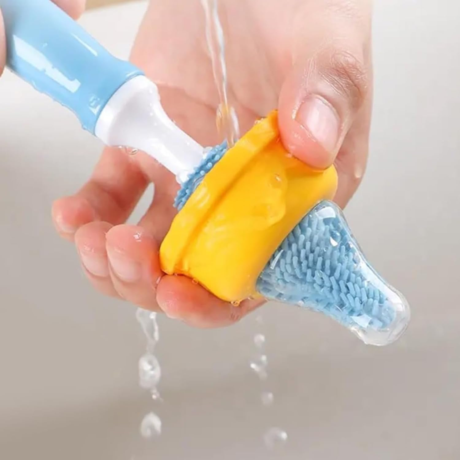 RODISHOMM Silicone Baby Bottle Brush Set, Long Handle Bottle Cleaner for Baby Bottles, Tea Strainers, Glasses & Small Opening Bottles