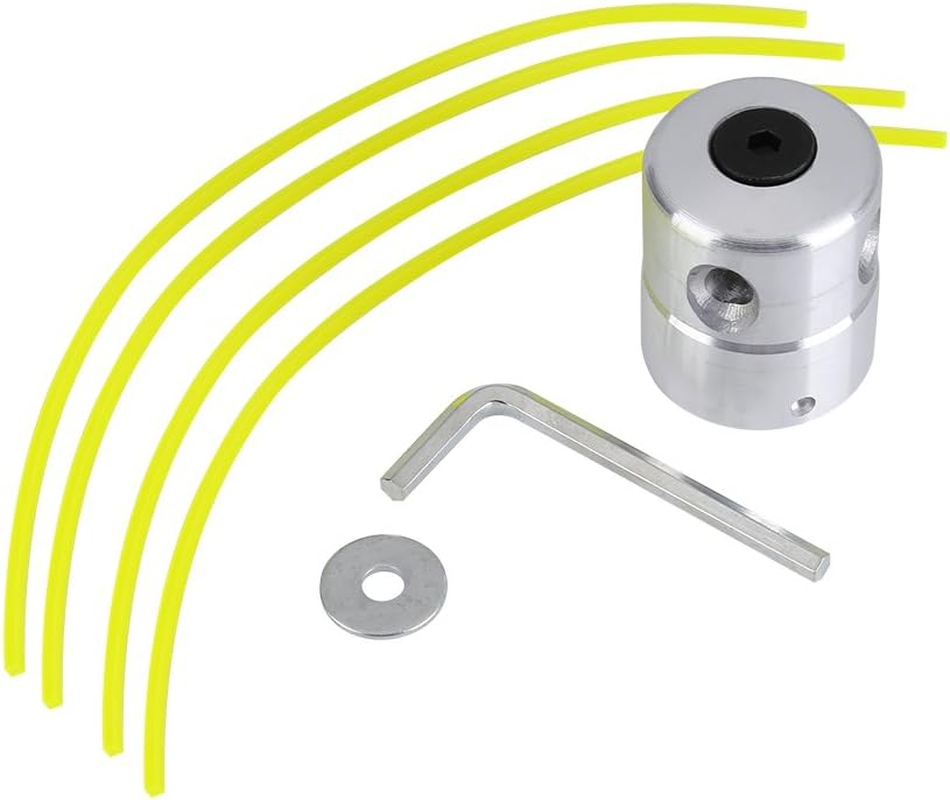 Grass Strimmer Head, Universal Aluminium Trimmer Head with Strimmer Line Set, Grass Cutter Replacement Lawn Mower Parts Brush Cutter Accessories, Easy to Install
