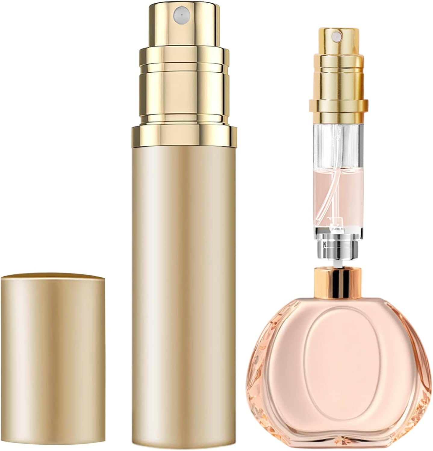 JOOMOKO Perfume Atomiser, 5Ml Perfume Travel Bottle, Refillable Perfume Bottle Portable Perfume Spray Bottle Perfume Dispenser Perfume Refill Bottle for Travel Accessories Women Men（Black＆Silver）