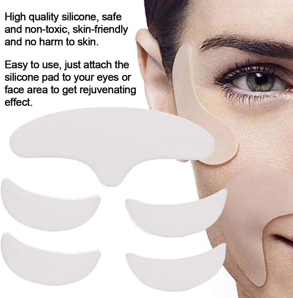 Face Wrinkle Patches,100% Medical Grade Reusable Silicone Decollete Pads for Forehead and Eye Wrinkles image number 6