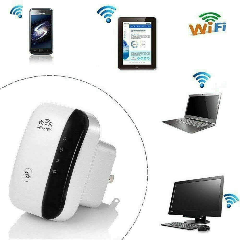 300Mbps Wifi Booster Wifi Extender Repeater Range Booster AP Router Wireless-N 802.11 2.4G Network with Integrated Antennas LAN image number 2