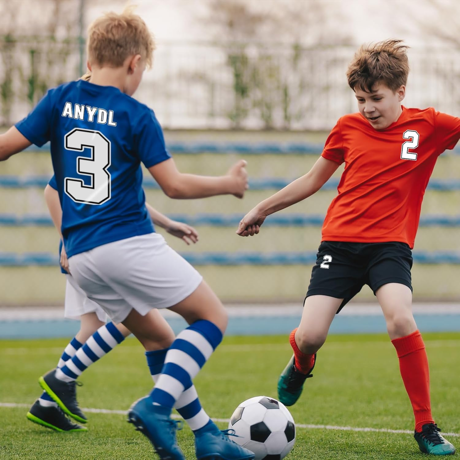 190 Pcs Iron on Letters Iron on Numbers Alphabets Fabric Stickers 8 Inch and 3 Inch Number Patches 2'' Heat Transfer Letters for Clothing DIY Crafts Sports Team Uniform(Border Style,White) image number 3