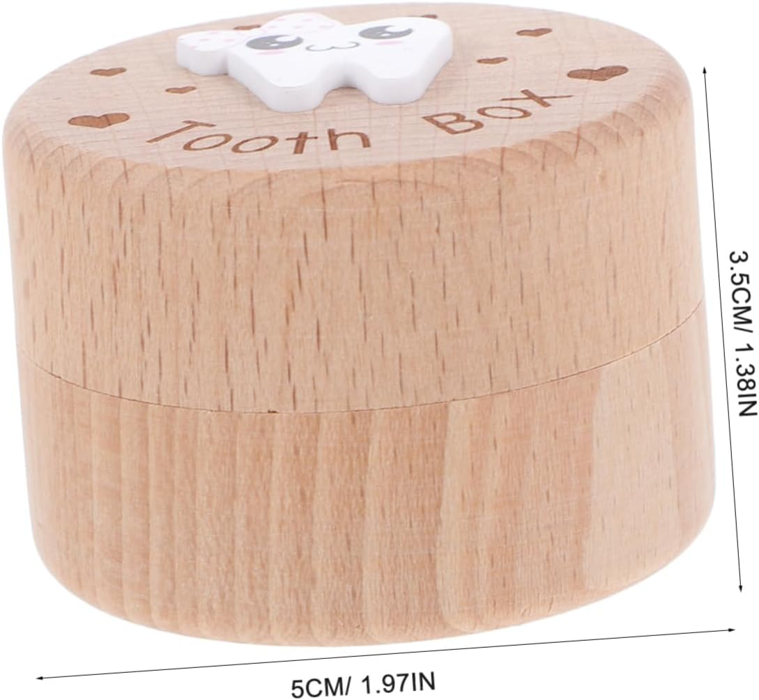 ULTECHNOVO Small Wooden Storage Box for Boys and Girls Teeth Hair Fairy Keepsake Collection image number 2