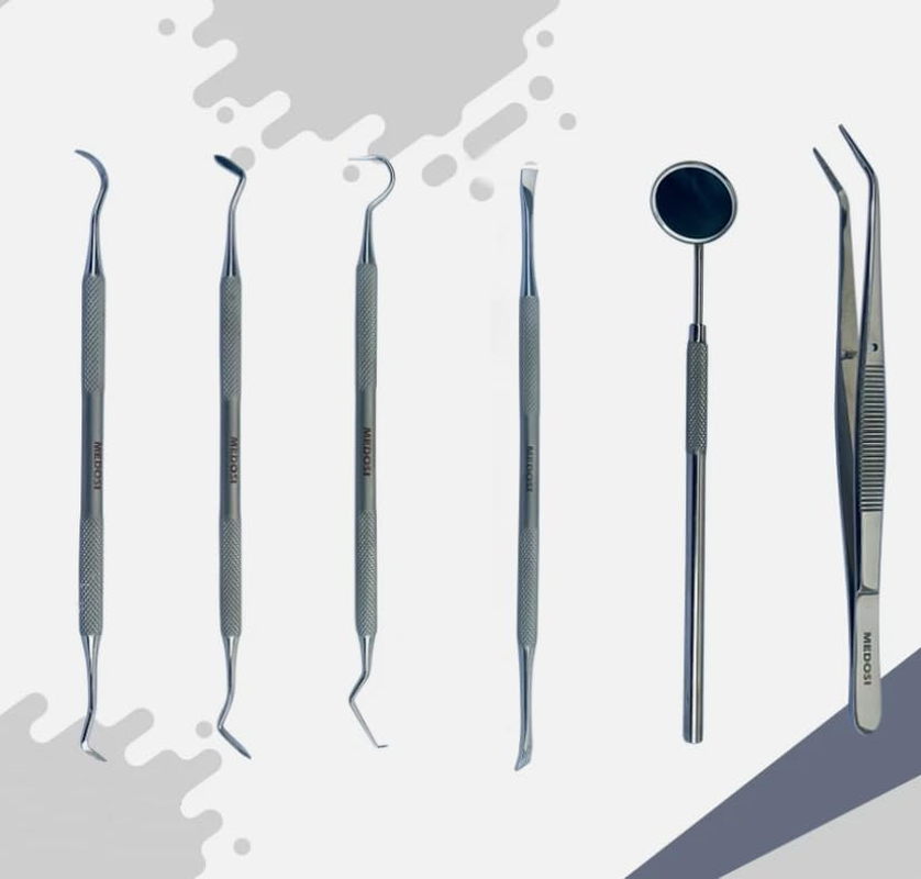 Pack of 6 Dental Tools Hygiene Kit Toothpicks - Professional Plaque Remover Teeth Cleaning Tools Dental Kit - Dental Pick Tartar Remover Oral Care Dentist Kit image number 2