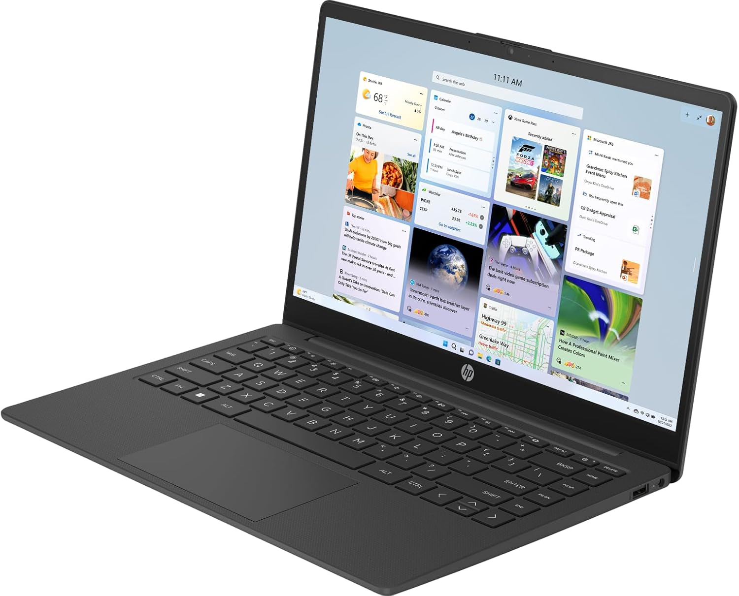 HP 14" Laptop, 14-Inch FHD Display, Intel I7-1255U Processor, 8GB RAM, 256GB SSD, Intel UHD Graphics, Windows 11, Lightweight & Portable, Long Battery Life, Silver, B22Z0PA image number 2