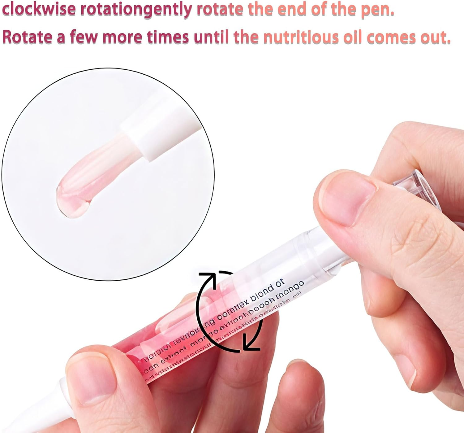 5 Pieces of Nail Oil Pen, Cuticle Oil Pen Nail Art Nourishing Oil Pen, Dead Skin Anti-Hangnail Nail Growth Essence Nail Strengthener, Nail Polish Keratin Layer for Daily Care and Repair of Cracked and Dry Nails image number 5