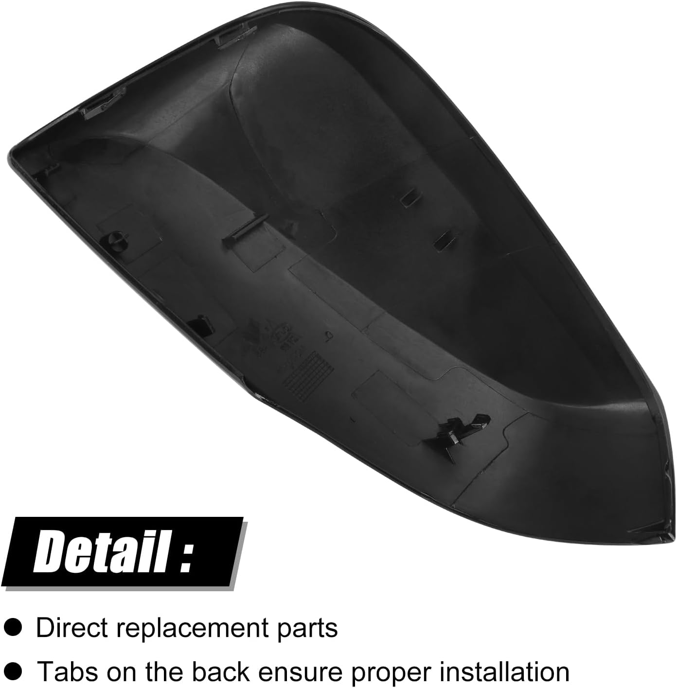 Glossy Black Direct Replacement Mirror Cover for 2019-2025 Toyota RAV4 XLE XSE and Limited Hybrid with Turn Signal Light Model, Directly Replace Style, Not Sticker Style image number 4
