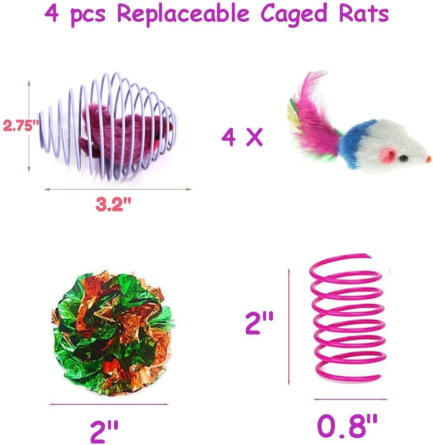 Fejapa 16 Pack Cat Mice Toys Set image number 3