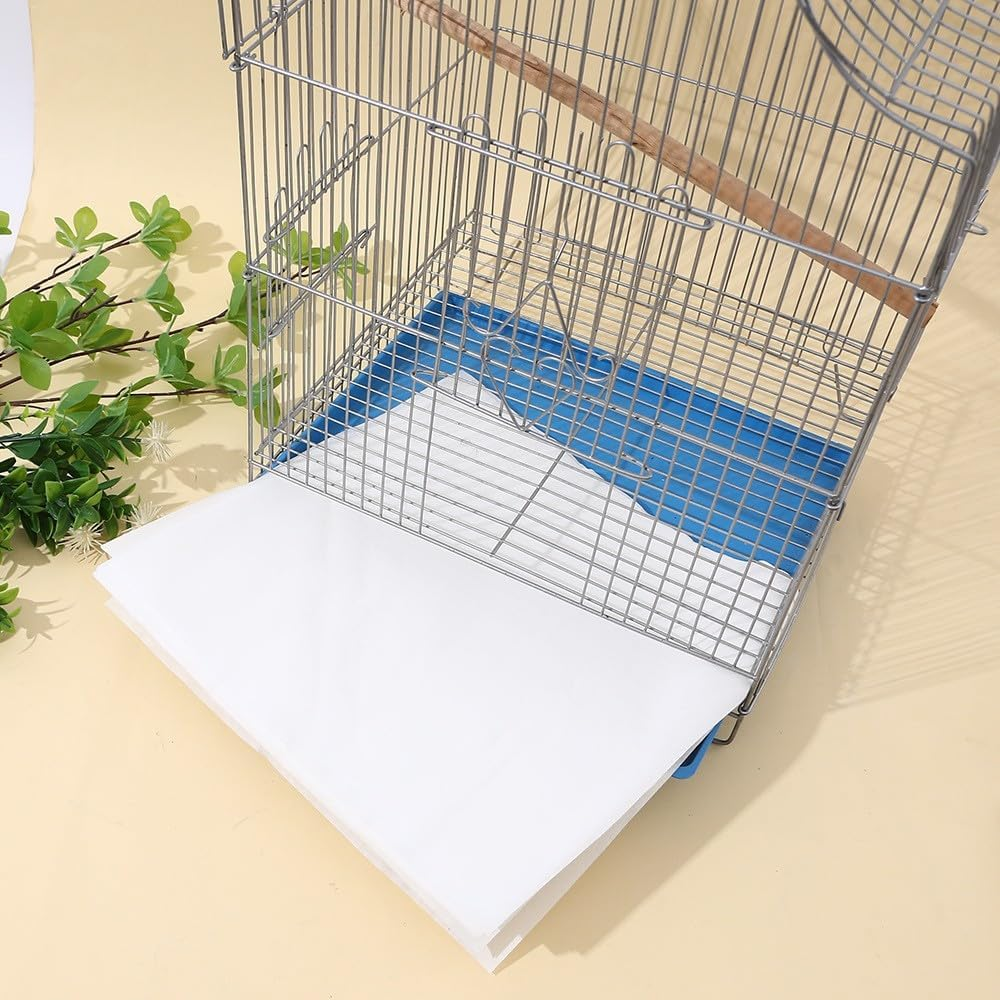 100PCS Bird Cage Liner Papers, Disposable Pet Birdcage Padding Paper,11&times;15 In,Disposable Bird Cage Liner Pads,Non-Woven Fabric Parakeet Cage Liners for Easy Cleanup,High Absorbency & Durability, Customizable Bird Cage Accessories for Parrots & Other Birds image number 4