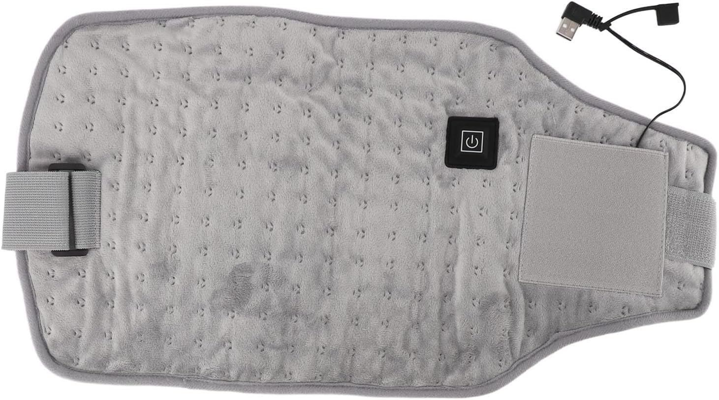 Rapid Heating USB Powered Waist Wrap, Temperature Heating Pad, Multifunctional Design for Waist Neck Knee with Portable Travel Box (Light Gray) image number 5