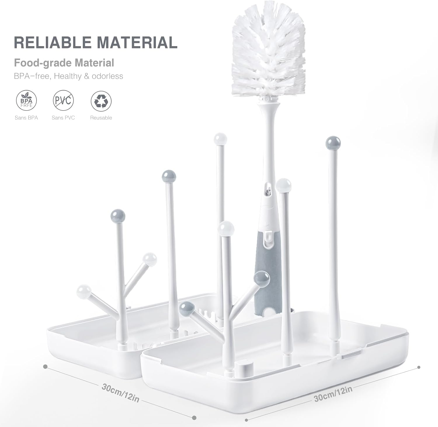 Termichy Travel Baby Bottle Drying Rack, Compact Size with Large Capacity for Working Mom, Visit Families, Friends or Camping with Baby image number 2