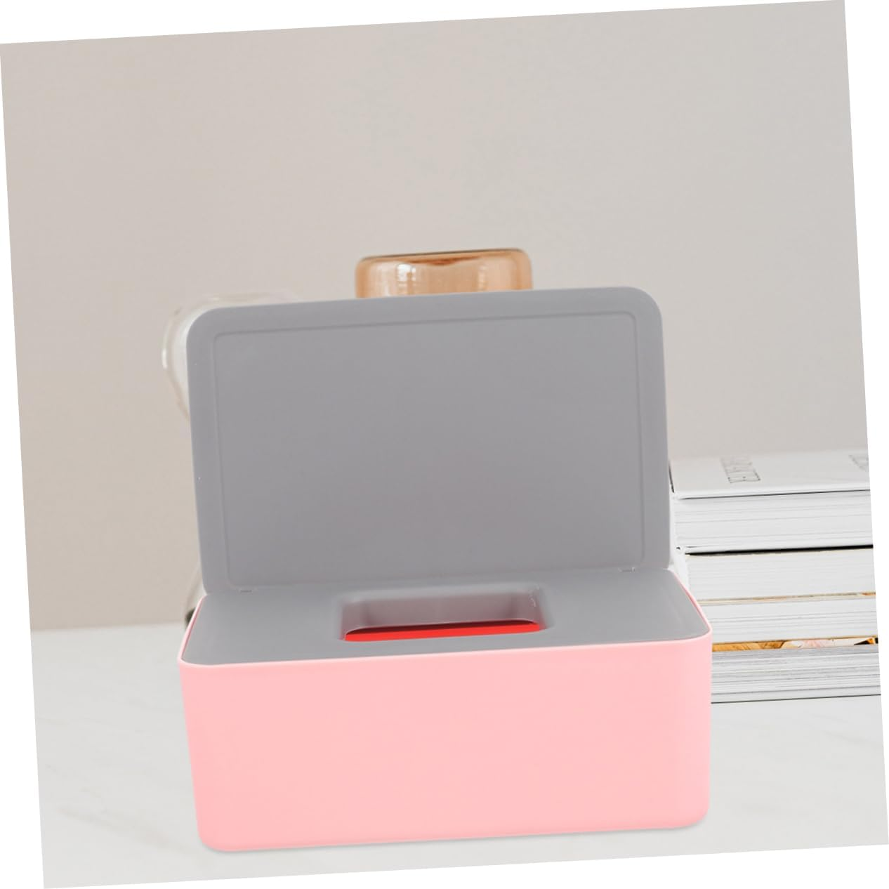 2Pcs Compact Wet Tissue Box Portable Wipes Container Seal Elegant Storage Case image number 1