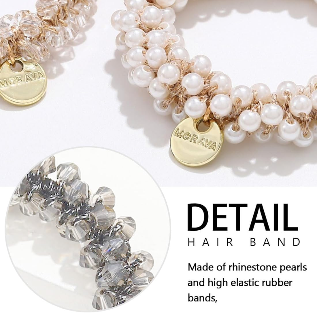 JEYORZY Pack of 3 Hair Bobbles, Elastic Ponytail Holder, Stylish Ponytail Holder for Women and Girls, Stylish Braided Hair Scrunchie image number 1