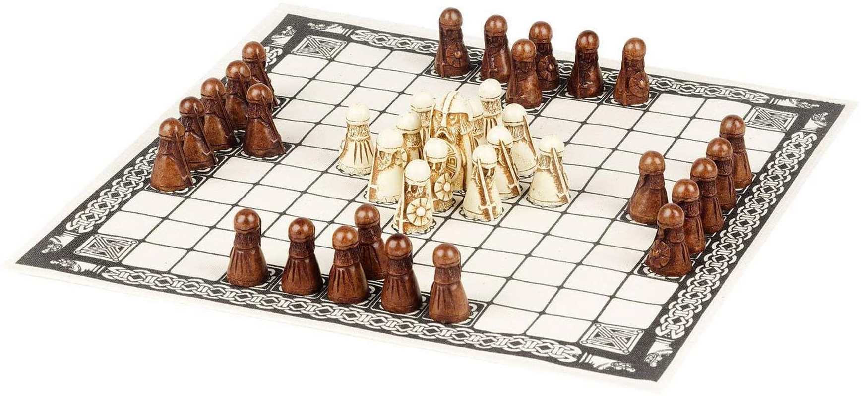 NMS Hnefatafl - the Viking Game - Includes Uniquely Designed Cotton Drawstring Pouch/Bag for Playing Pieces image number 5