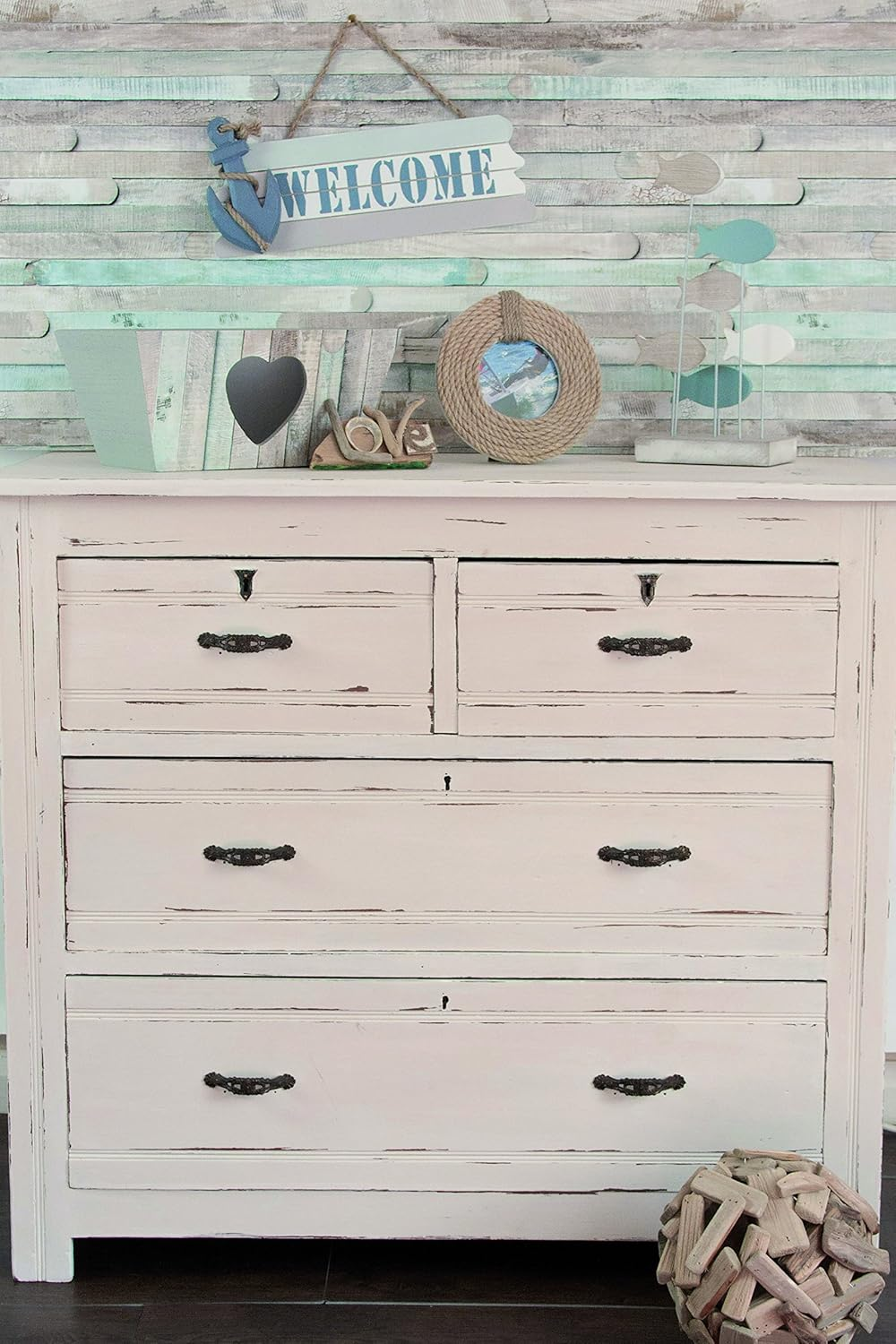 D-C-Fix 346-0644-4PK Decorative Self-Adhesive Film, Beach Wood, 17" X 78" Roll, 4-Pack image number 3