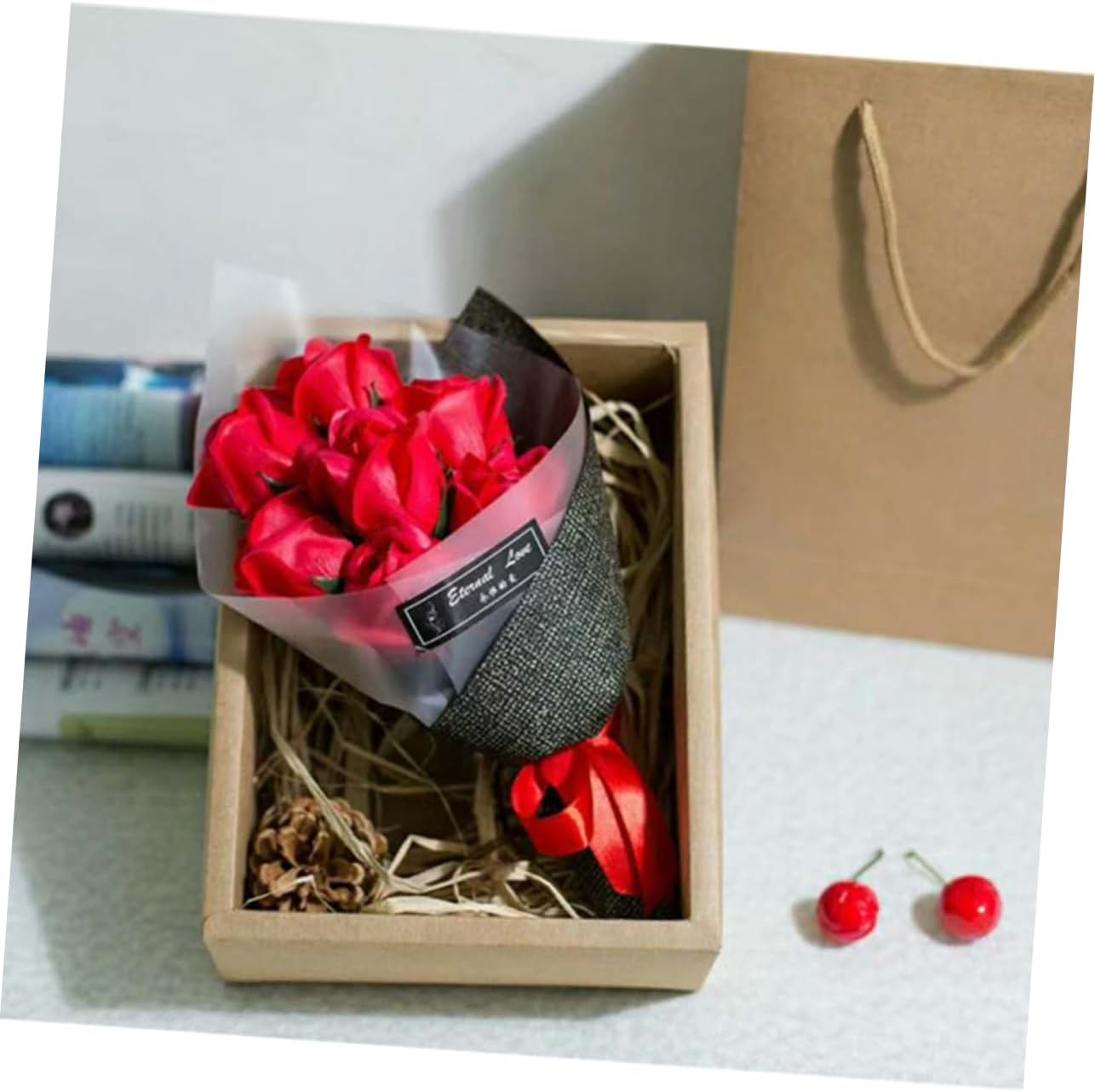 Alipis Unique Soap Bouquet Present Box Present Mother'S Day Birthday Anniversary Home Decor image number 1