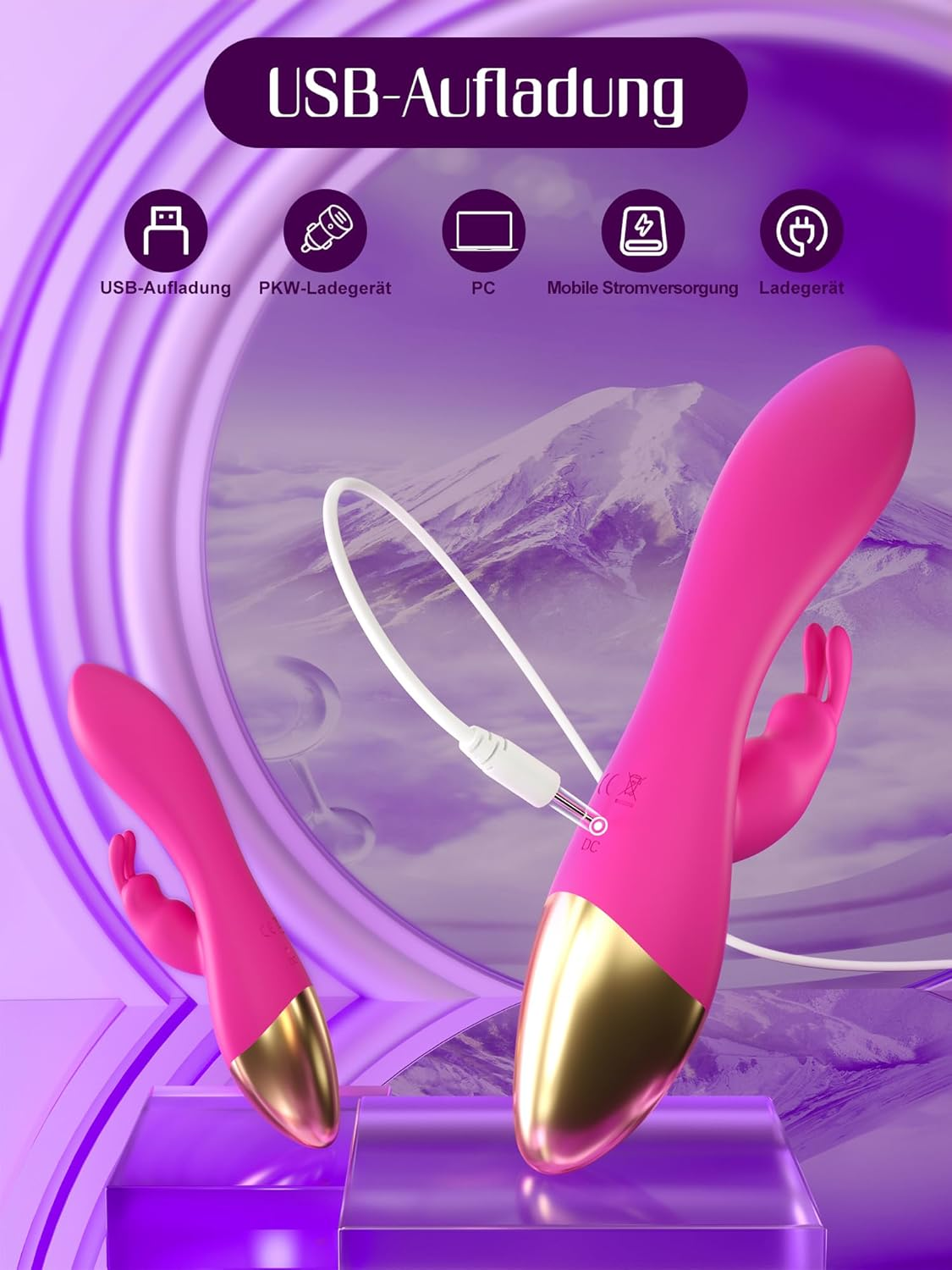 HIVEFUN Rabbit Vibrator Sex Toys for Clitoris G-Spot Stimulation, Adult Toys Anal Dildo with 10 Powerful Vibrations Dual Motor Stimulator, Waterproof Dildos Vibrators Sex Toy for Women or Couple Fun image number 5