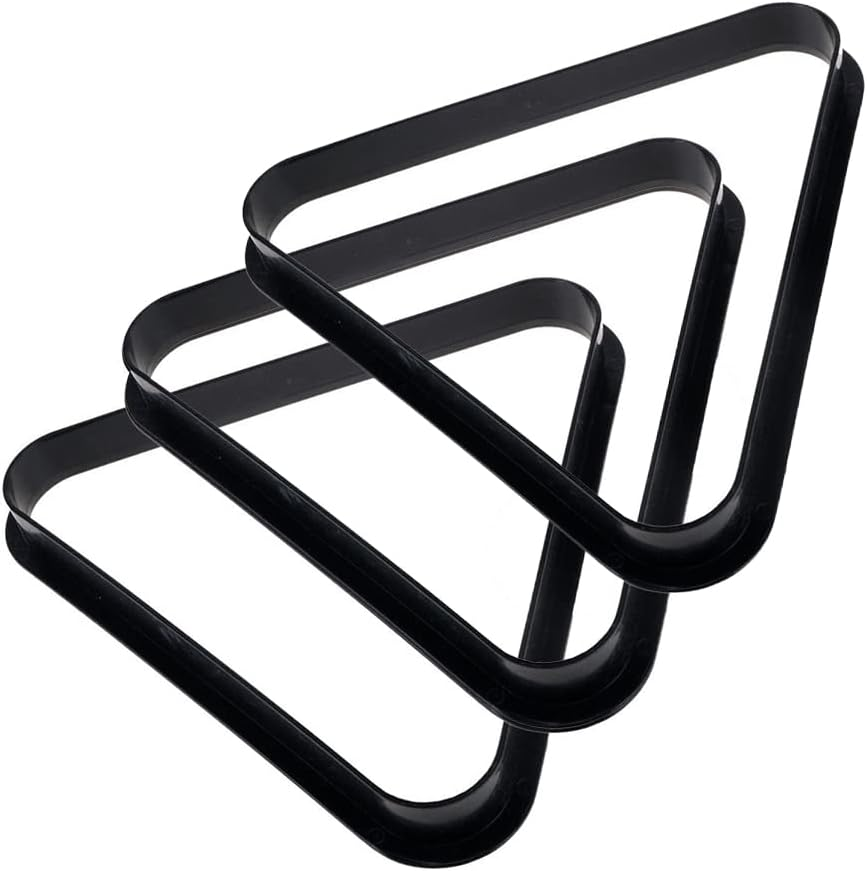 [3PCE] SAS Sports Snooker & Pool Triangle Racks, Plastic, Durable and Impact Resistant, Smooth Molded Triangular Shape, Holds 15 Balls, Necessity for Racking Pool and Snooker Balls (28.5Cm X 25.51Cm) image number 2