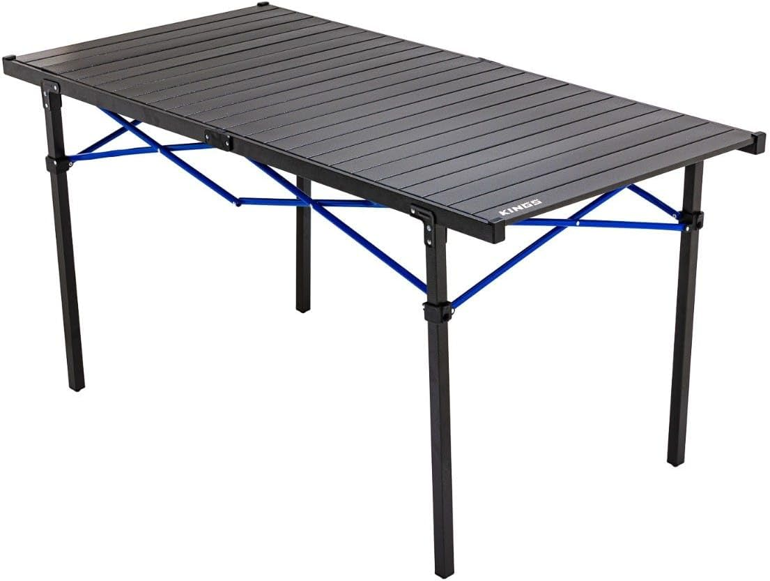 Kings Aluminium Roll-Up Camp Table |50Kg Weight Rating | Locking Frame image number 1