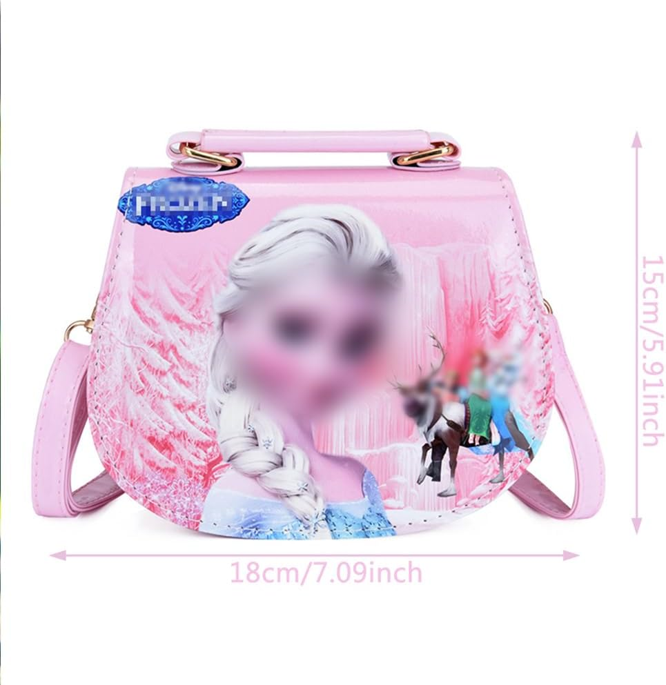 Babioms Children'S Handbag, Frozen Children'S Shoulder Bag, for Girls for Going Out or Travel, Anna and Elsa Shoulder Bag (18 X 15 X 7 Cm) image number 5