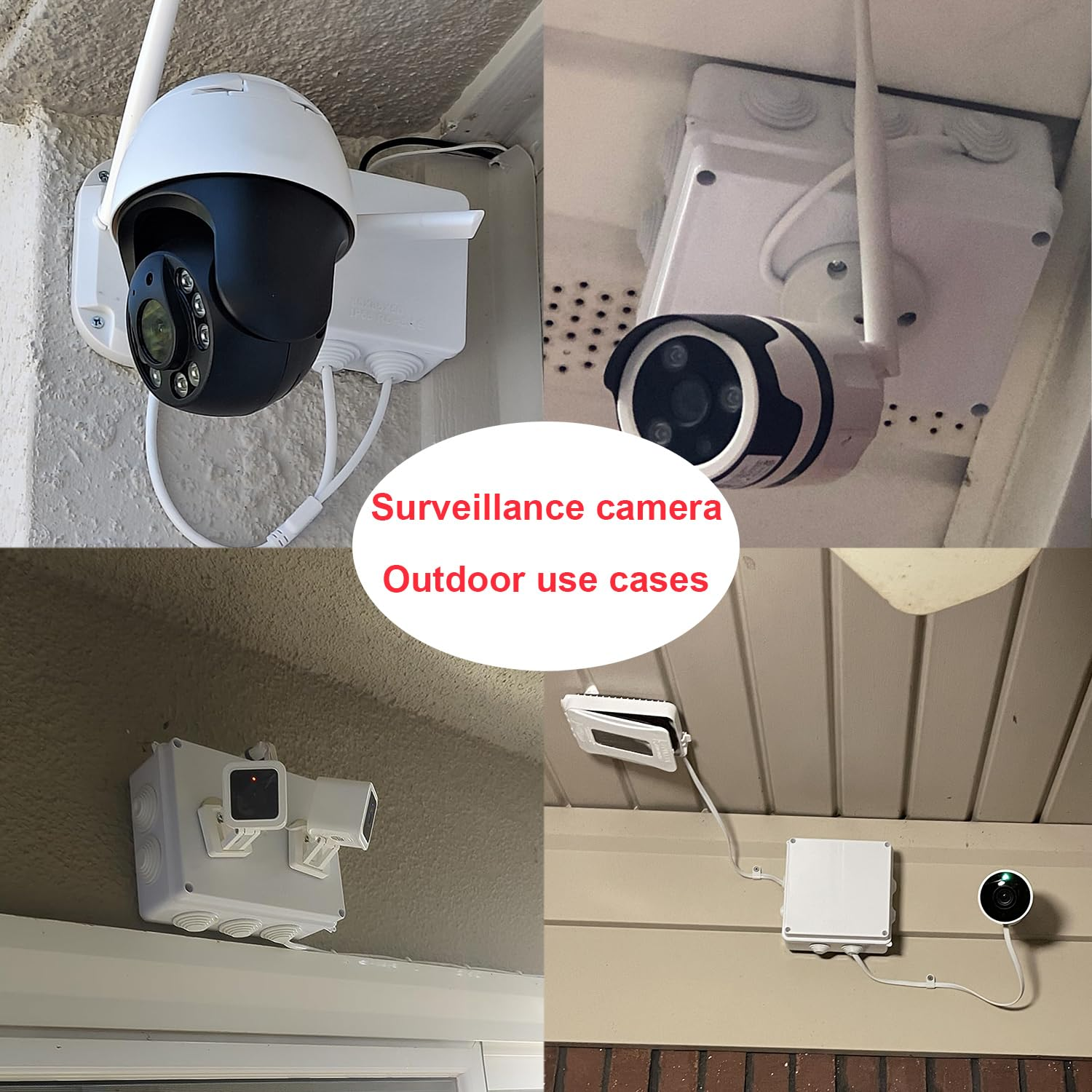 Guangstar Waterproof/Bugproof IP65 Universal Reserved Holes Electrical Junction Box, ABS Plastic Indoor/Outdoor Electrical Project Enclosure, White, 1 Pack(400X350X120Mm) image number 6