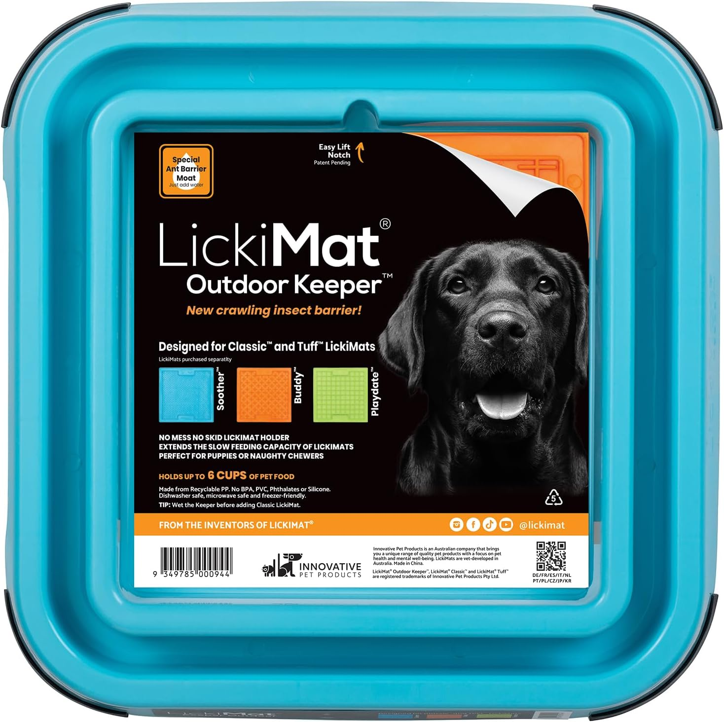Lickimat Outdoor Keeper - Elevate Your Lickimat Experience, Extend to Full Feeder for Cats and Dogs - Innovative Design for Enriched Mealtime Fun - Orange image number 6