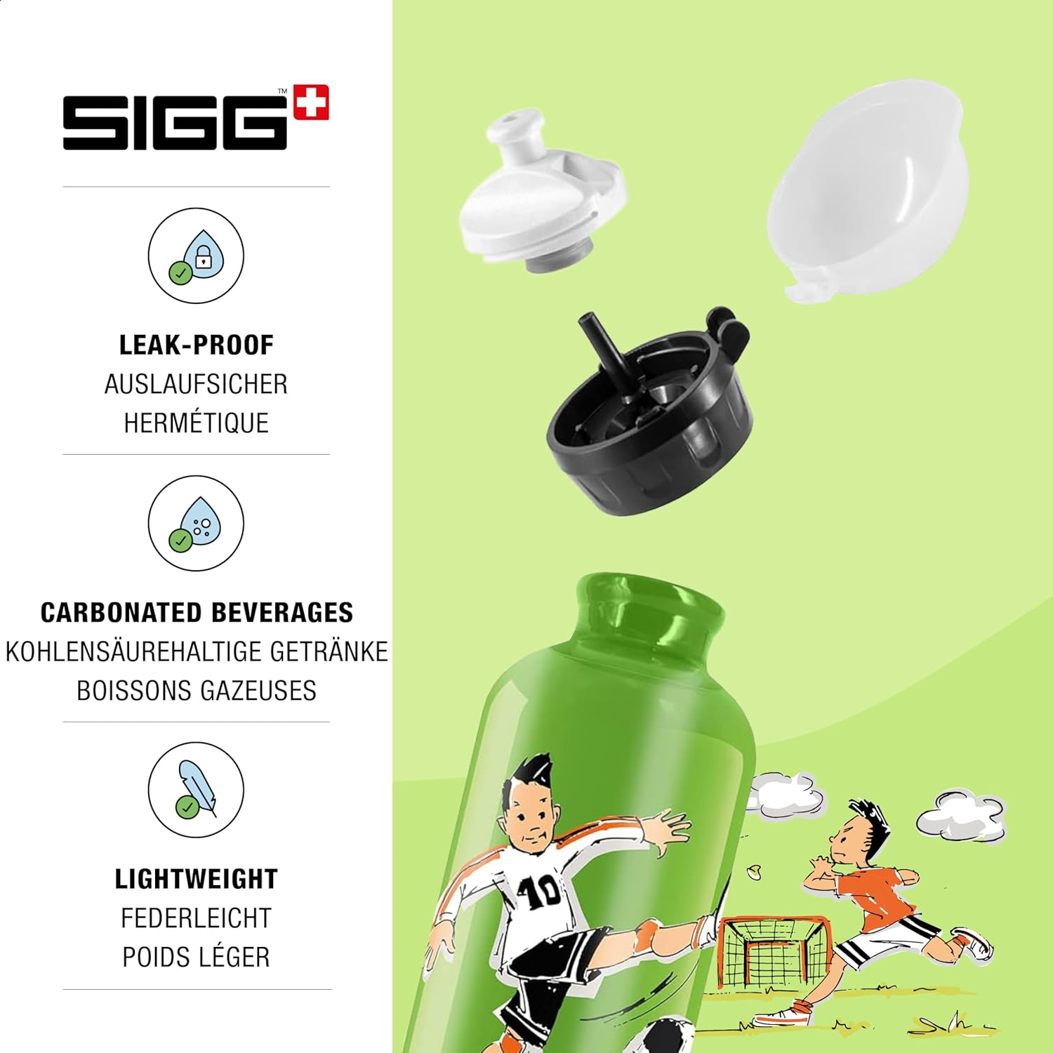 SIGG Kids Water Bottles, 0.4 L, Leakproof, Aluminum, BPA Free image number 3
