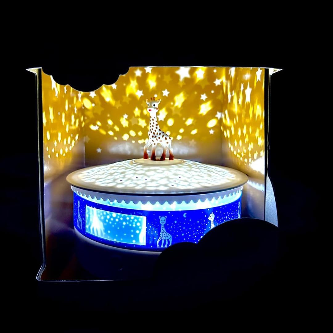 Trousselier 6260815 Sophie the Giraffe Starry Sky Night Light with Music, Night Light with Schrip, Starlight, Sleep Aid, Music Box for Children image number 5