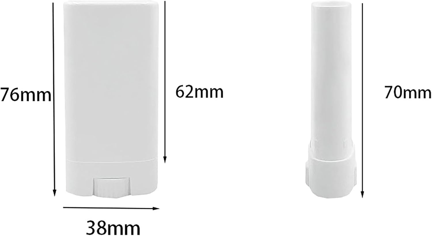 3PCS 15 Gram Deodorant Twist up Tubes Oval Lip Balm Containers Refillable Deodorant Stick Plastic Chapstick Tubes Lotion Bar Stick image number 1