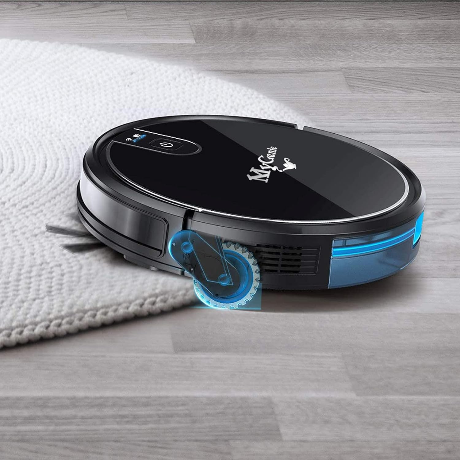 Mygenie X-Sonic Robot Vacuum Cleaner Wi-Fi Pro 2-In-1 Vacuum and Mopping - Gyroscopic Navigation, Anti-Collision, App Control, 0.6L Dust Bin, 0.35L Water Tank, Black image number 1