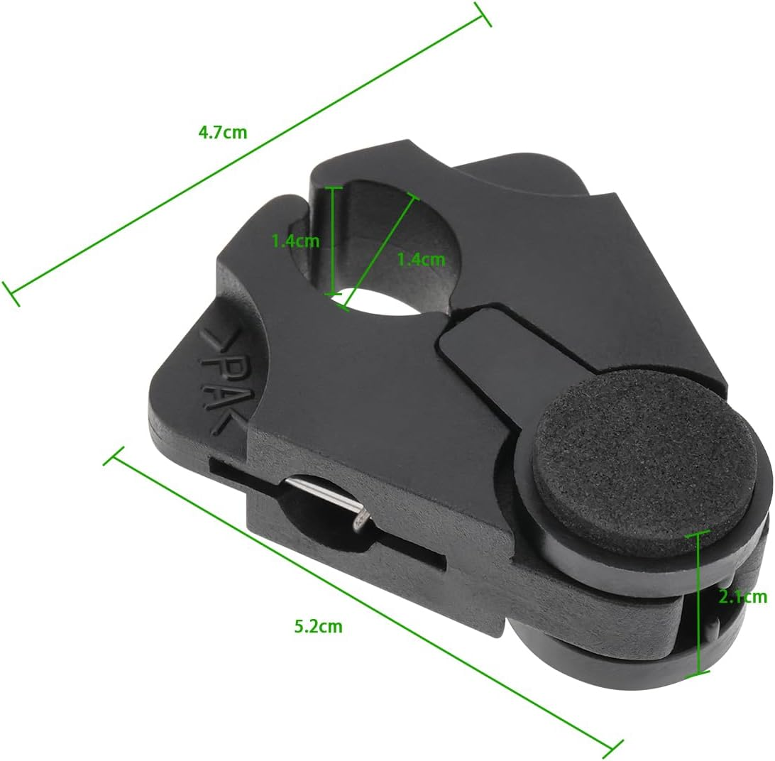 2PCS Walking Stick Holder for Table Black 5.2X4.7Cm Height 2.1Cm Ideal for Tube Diameters from 1.6Cm to Max 2.5Cm Table Clamping Devices