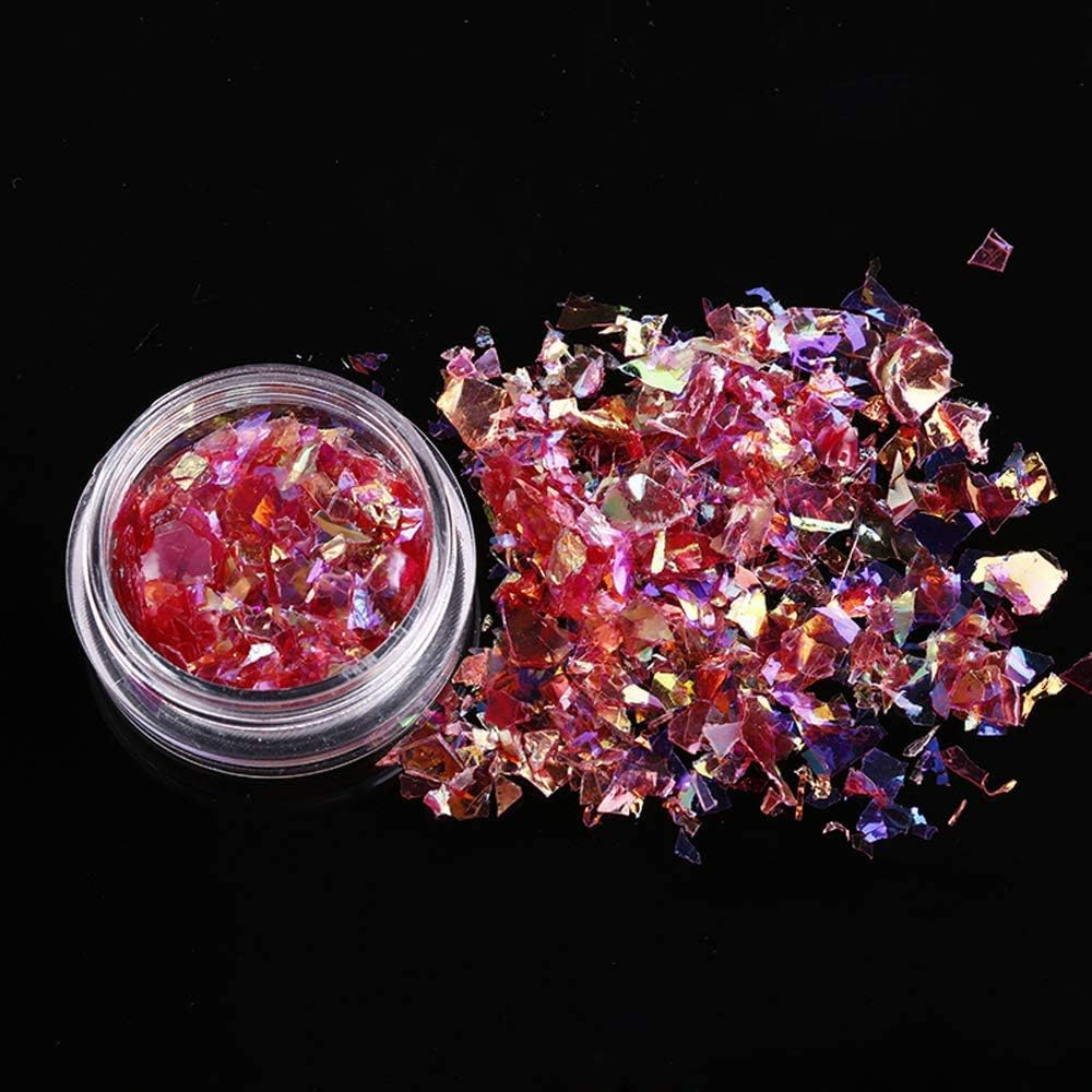 24 Packs Foil Nail Paillette Chip Nails Art Decorations 3D Art Applique Decoration Kit image number 1