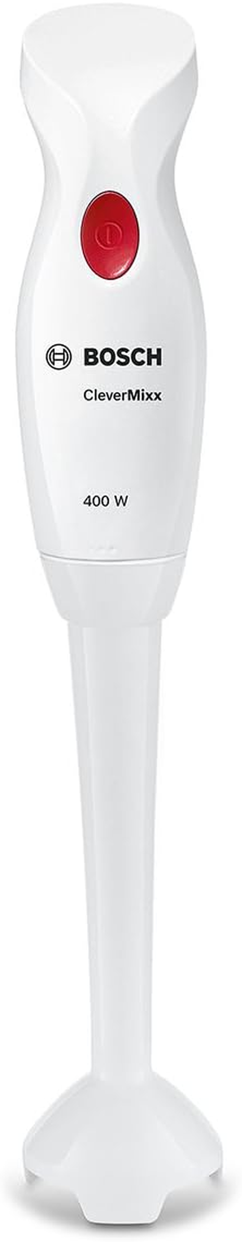 Bosch Clevermixx MSM14000 Hand Blender, Removable Mixing Base, Ergonomic Handle, Lightweight Housing, 4-Blade Knife, Easy Cleaning, 400 W, White/Red image number 4