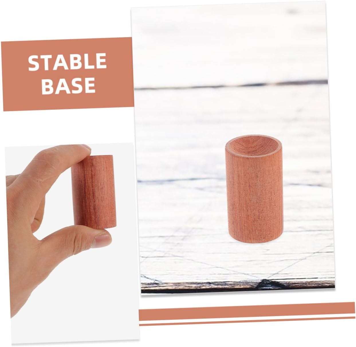 DECOMELODY 4Pcs Aromatherapy Essential Oil Base Holder Mini Wood Display Stand for Scent Diffuser Home Fragrance Stand image number 3