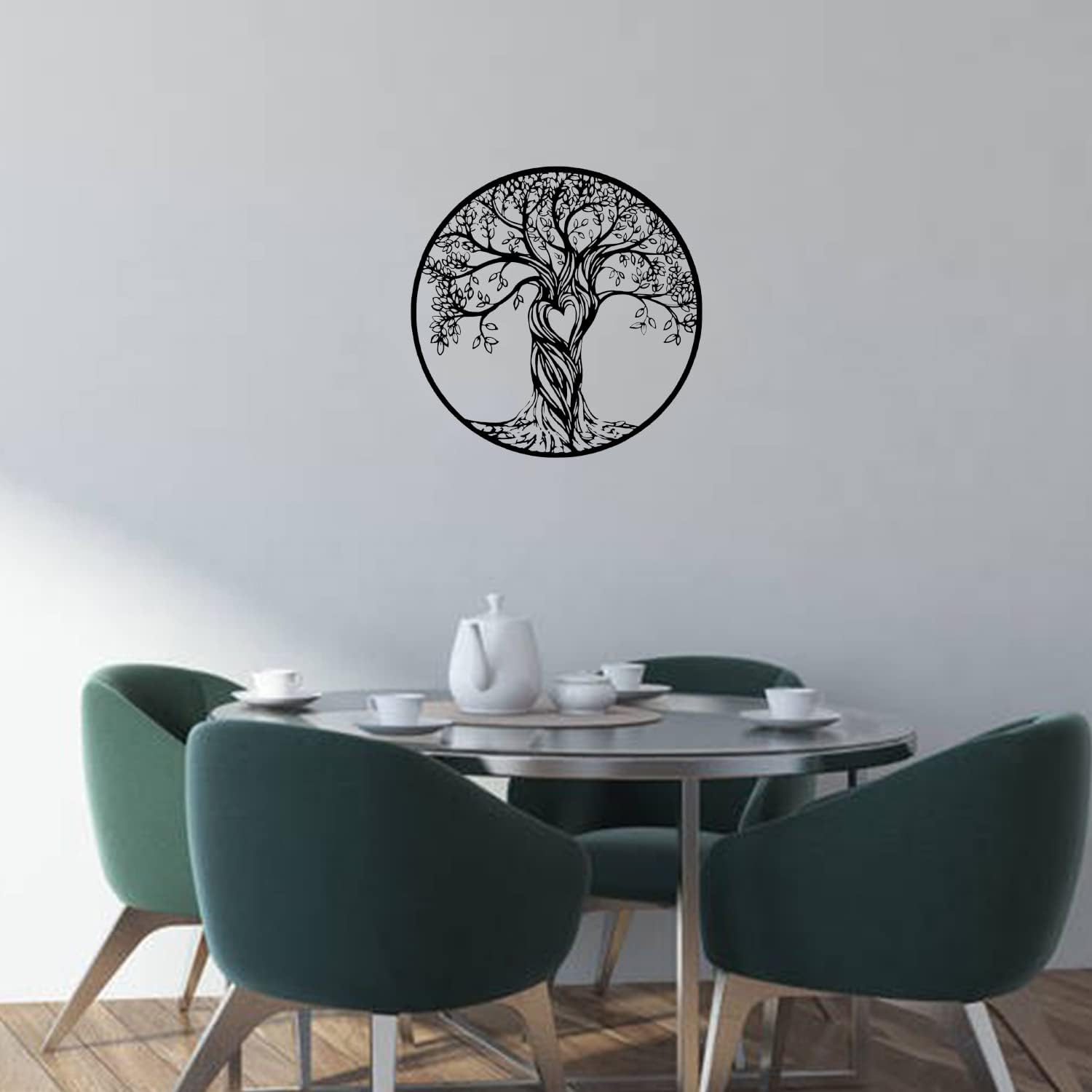 50Cm Metal Art Tree of Life Wall Hanging Decor Room Decoration Bedroom Artwork Decoration Tree of Life Indoor Plaque Viking Iron Artwork Ornament