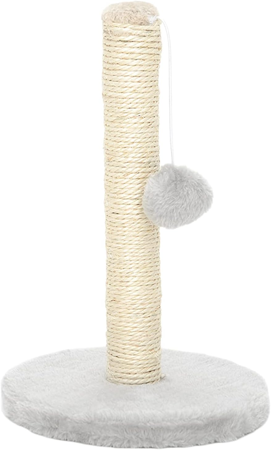 P Prettyia 30Cm Stable Cat Post for Scratching, Cat Scratcher, round Base Kitten Pets Scratch Poles, Beige image number 5