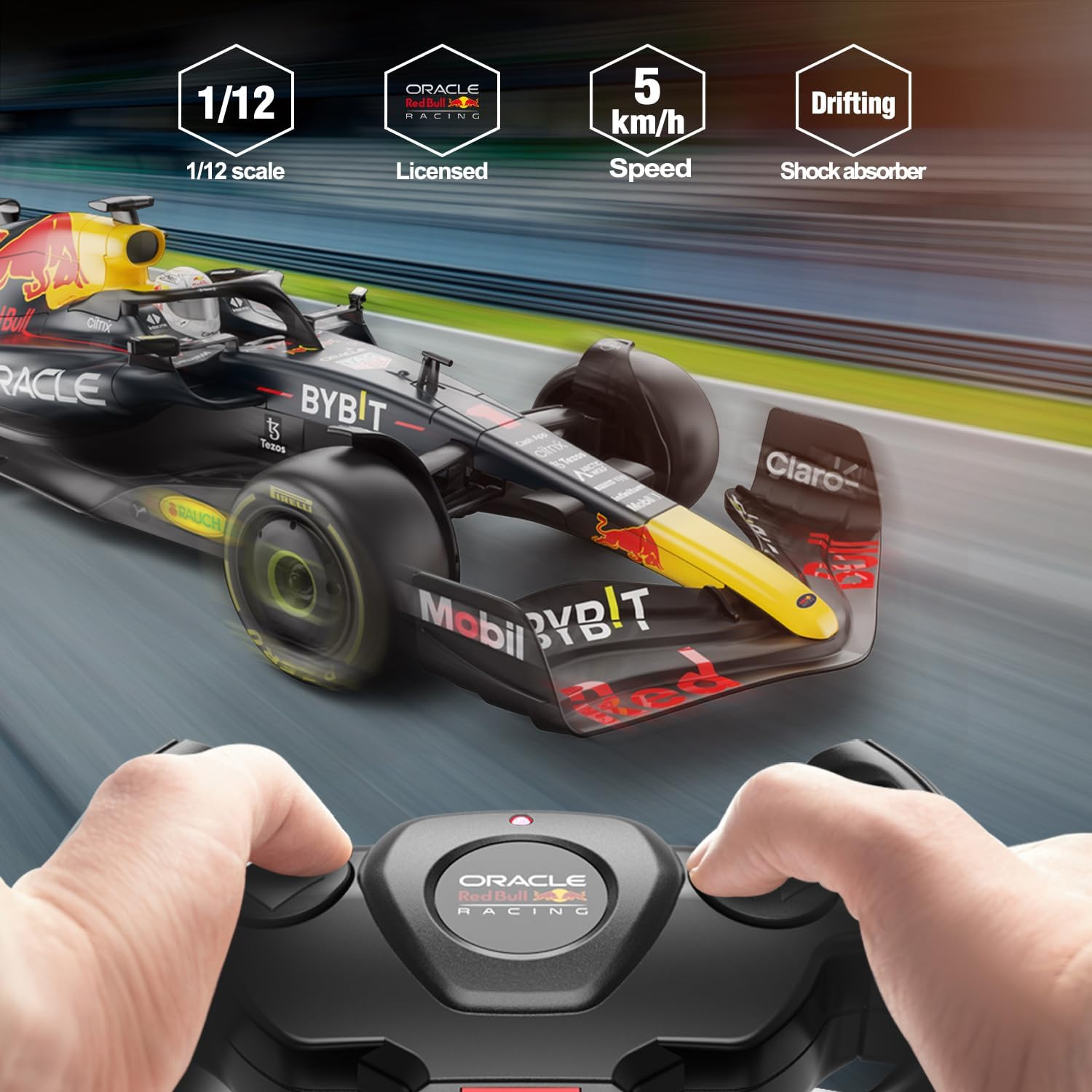 Rastar 1/12 F1 Red Bull Car, Oracle Red Bull Racing F1 RB18 Remote Control Car Model, New 2022 Red Bull Racing Formula 1 Max Verstappen, 2.4G