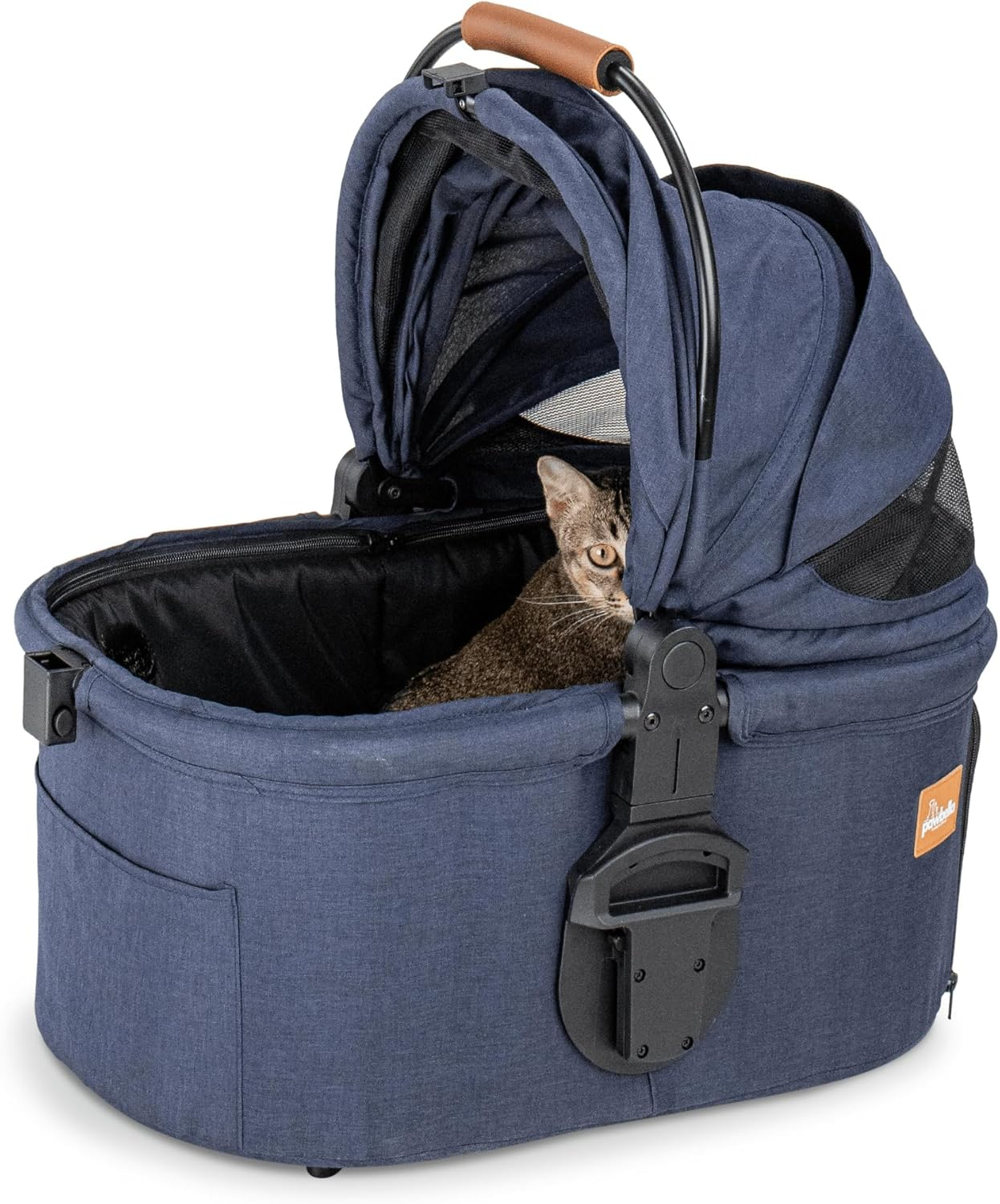 Ultimate Pet Stroller Navy &ndash; Luxe 3-In-1 Foldable Dog Pram with Detachable Carrier &ndash; Plush Padded Bedding & Safe Travel Buggy for Medium Pets (Up to 22Kg) image number 4