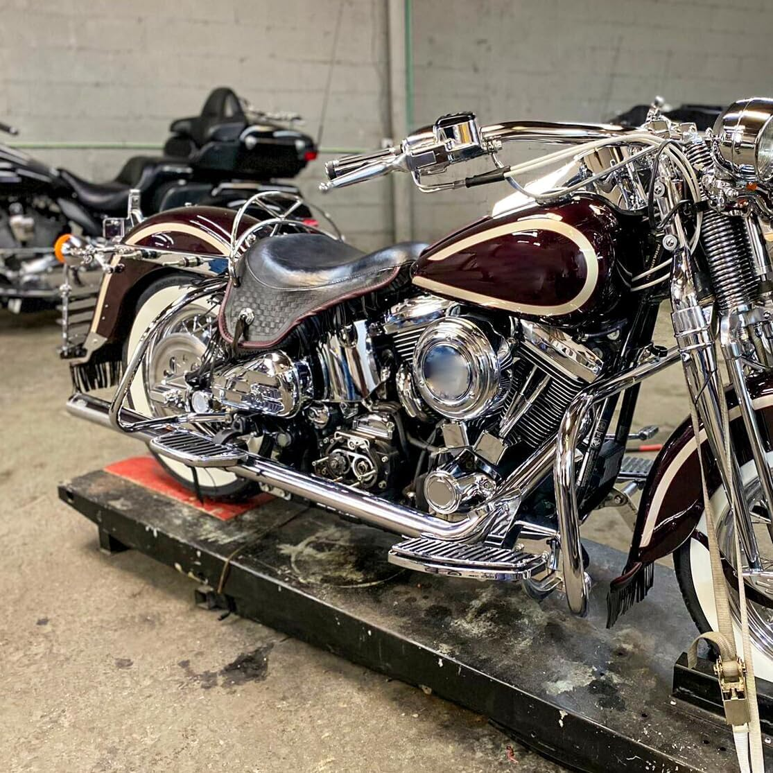 Wsays Rear Engine Guard Highway Saddlebag Crash Bar Compatible with Harley Softail Deluxe FLSTN 2005-2017 image number 3