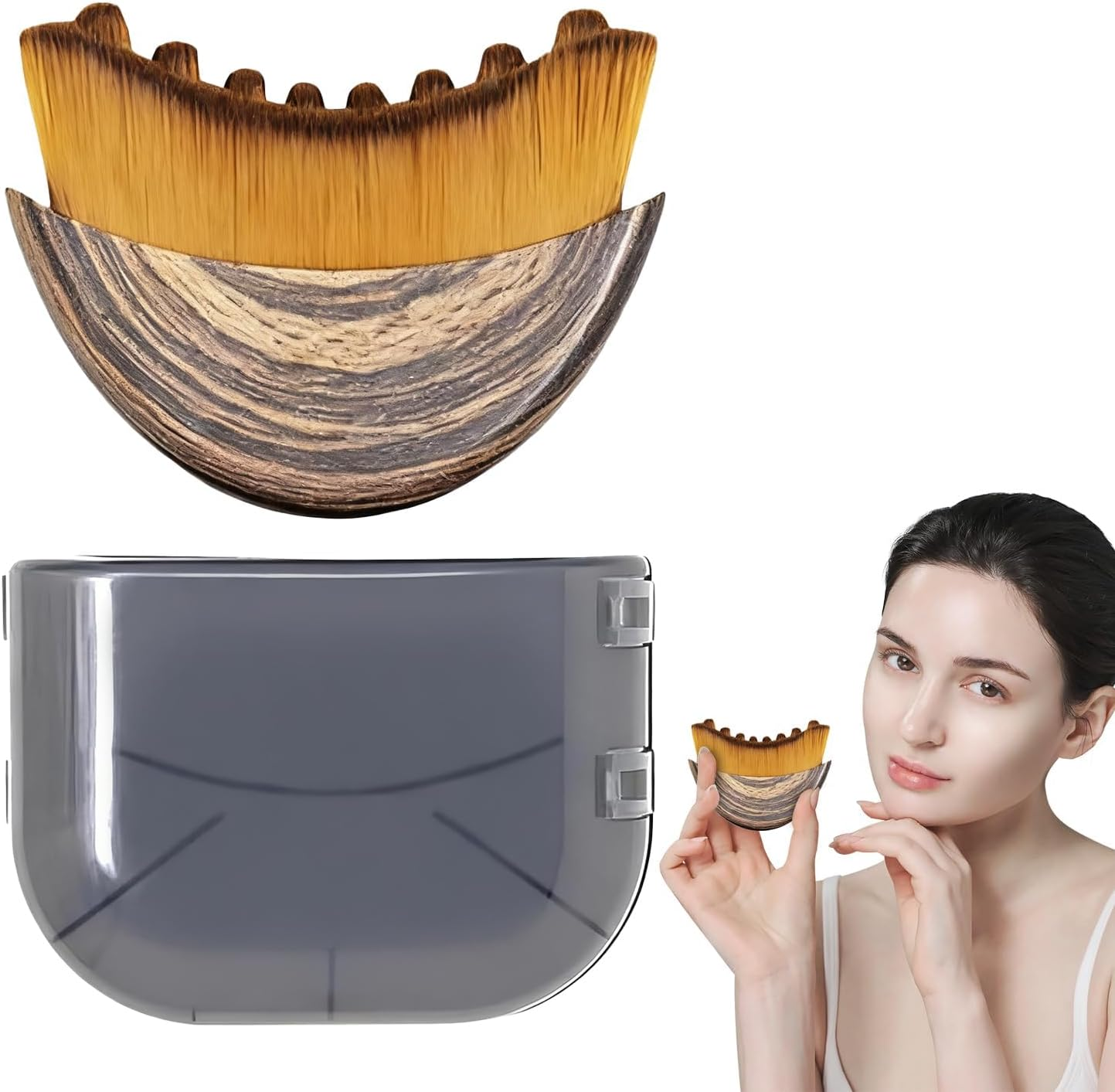 Lymphatic Contour Face Brush, 2 PCS Facial Lymphatic Drainage Massager, Ergonomically Designed to Precisely Fit Skin and Relieve Fatigue