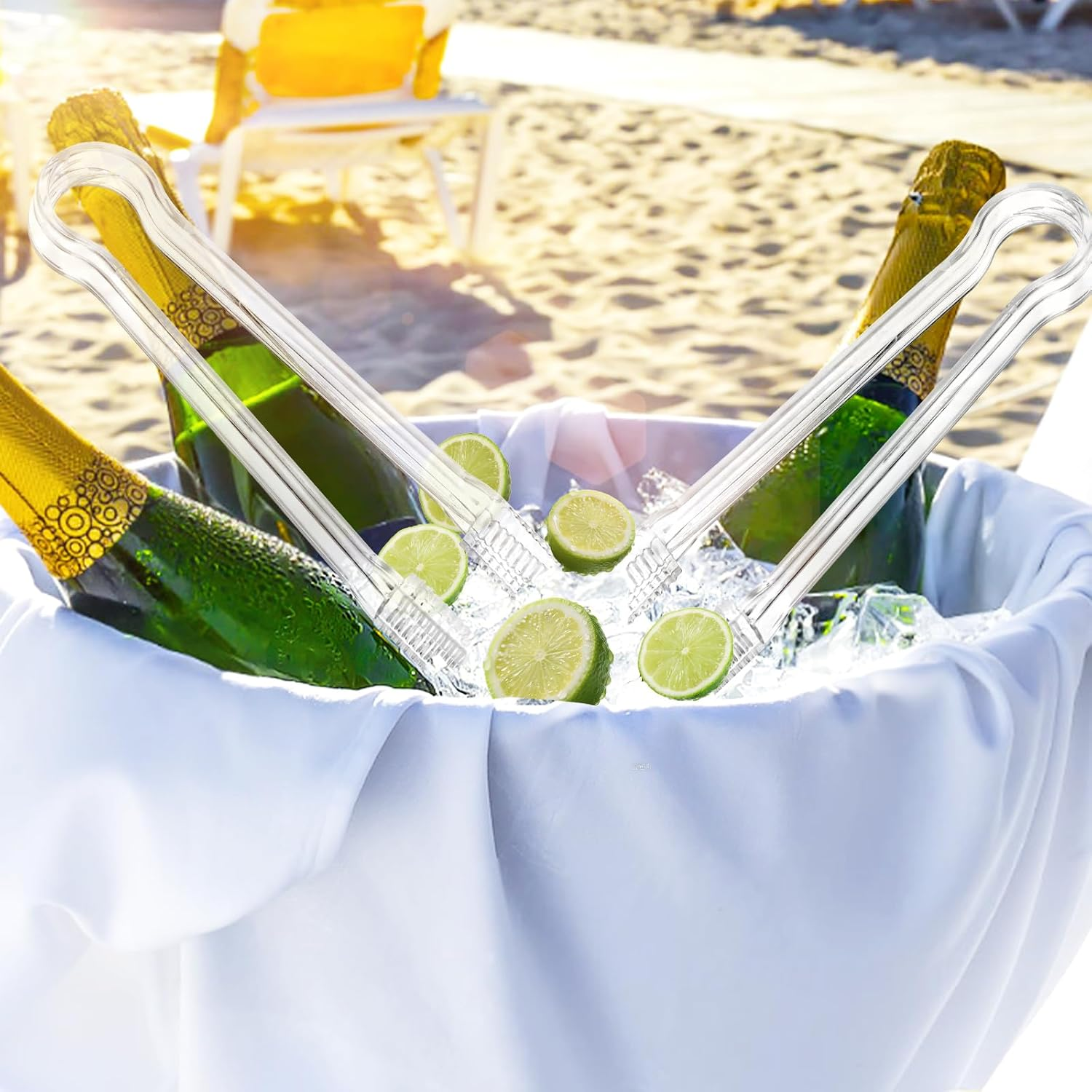 8 Pcs Plastic Buffet Serving Tongs image number 4