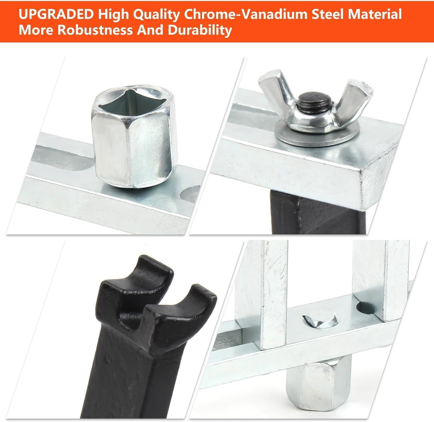 Fuel Tank Lock Ring Tool Kits, Universal Fuel Pump Removal Tool 4 PCS with 1 Wrench, Adjustable Fuel Pump Lock Ring Senders Removal Install Tools image number 2