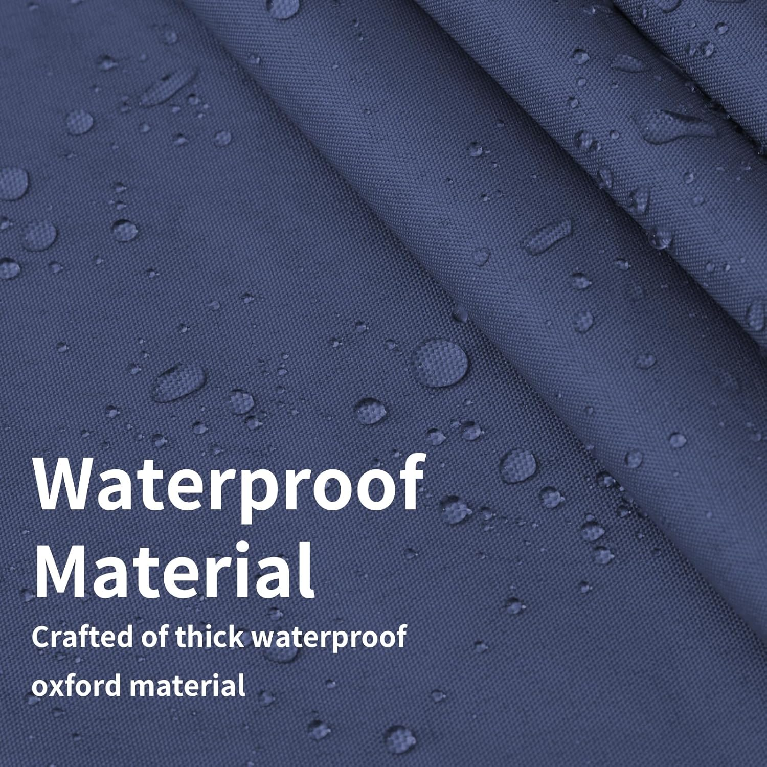 Easy-Going Waterproof Patio Cushion Covers ONLY Cover 24X22X4 Inch 4 Pack Replacement Non-Slip Outdoor Seat Cushion Slipcover with Zipper. Navy image number 2