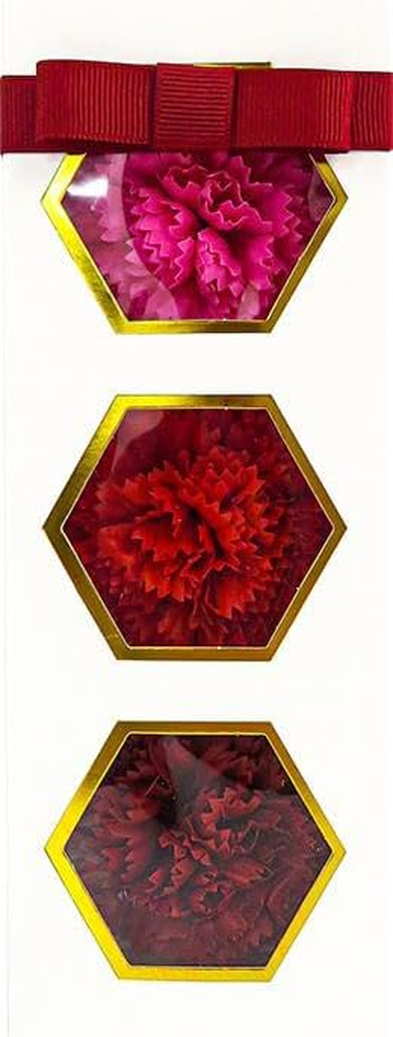 Q-FLA Bath Fragrance Flower Shape Bath Salt, Three Wheel Carnation, Red