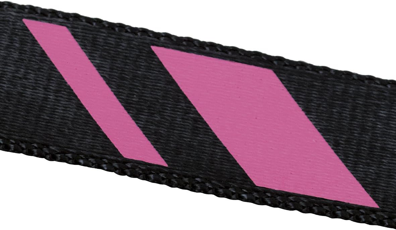 CHAPUIS SELLERIE SLA440 Adjustable Harness for Dog -Nylon Satined with Stripes Motives Black/Yellow - Width 25 Mm - Length 70-90 Cm - Size XL image number 1