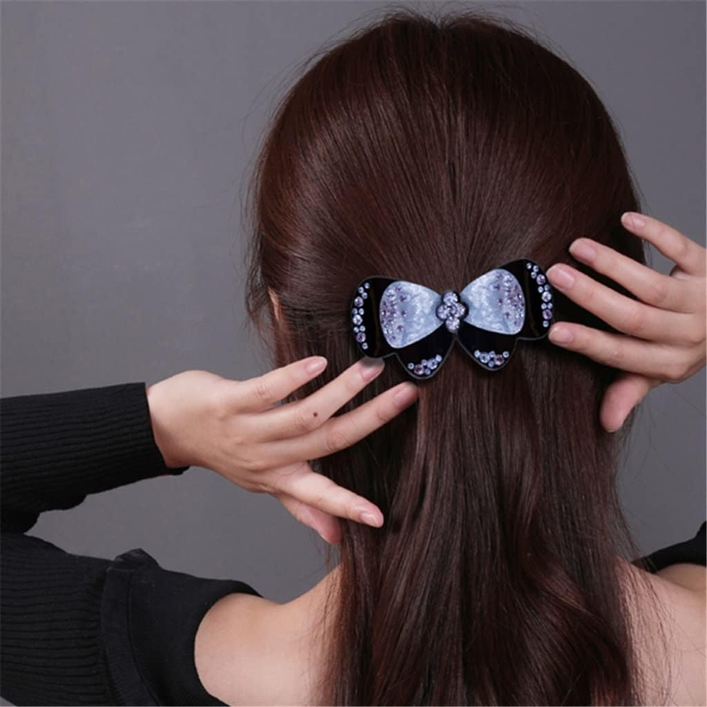 Alligator Clip,Headdress,Hair Clamp,Hairpins,Mom Hairpin Elegant Temperament Rhinestone Hair Clip Hair Accessories Headdress Large Hairpin Back of the Head Word Clip (Color : Regular, Size image number 1