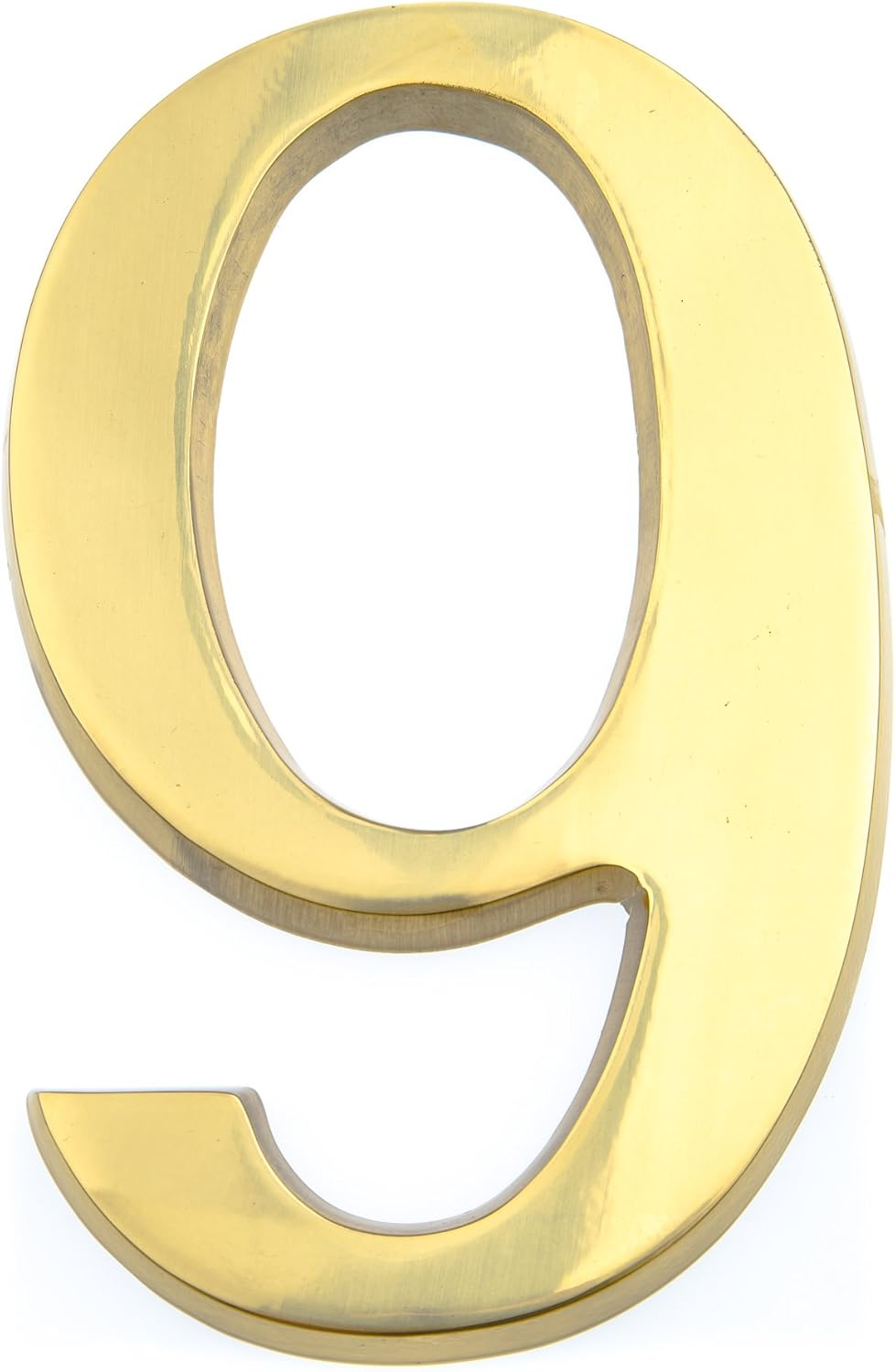 HUBER House Number 6/9 Brass 20 Cm I House Number for Home and Door I House Number XL I House Number Plaque in Elegant Brass 3D Design, Glossy image number 5