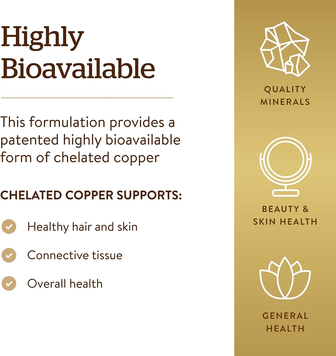 Solgar Chelated Copper 100 Tablets image number 4